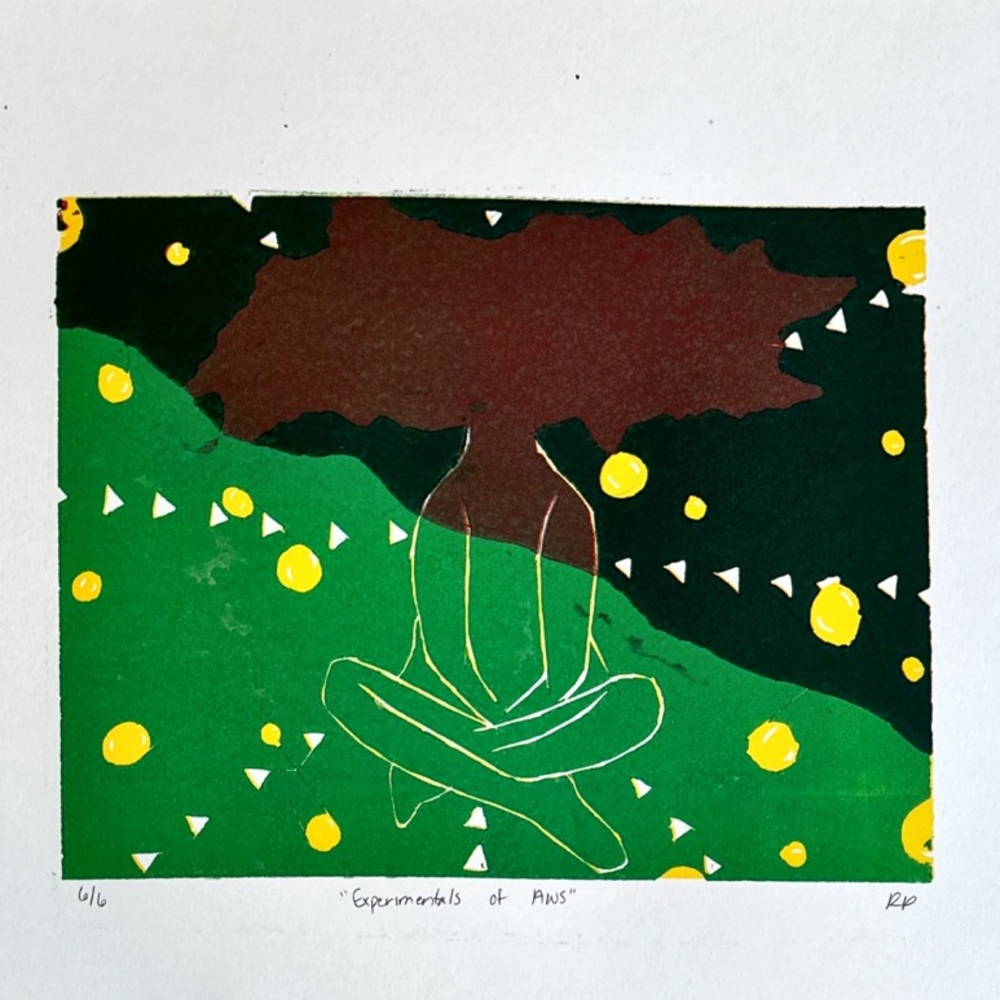 Abstract Green and Yellow Art Print